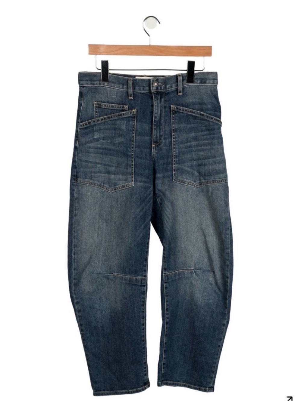 Nili Lotan SHON Relaxed Bow leg denim, medium wash